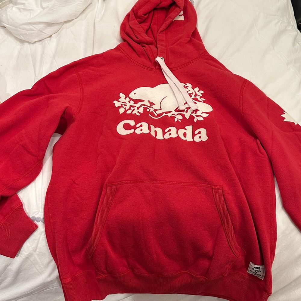 Roots Canada red hoodie size medium